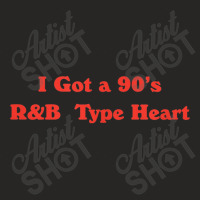 Vintage Aesthetic I Got A 90's R&b Type Heart Music Lover Music Vintag Ladies Fitted T-shirt | Artistshot