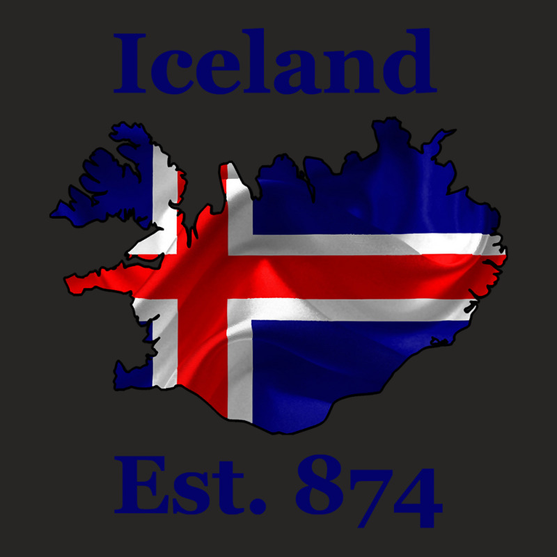 Iceland Flag Est. 874   Nordic Viking Pride Pullover Hoodie Ladies Fitted T-Shirt by crudobdorrellat | Artistshot