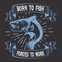 Born To Fish Forced To Work Vintage Short | Artistshot