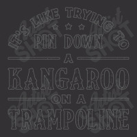 Kangaroo On A Trampoline Gymnast Trampolining Vintage Hoodie | Artistshot