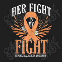 Cancer Fighter Peach Ribbon Endometrial Cancer Awareness Classic T-shirt | Artistshot