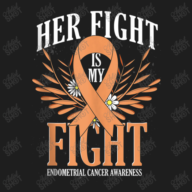 Cancer Fighter Peach Ribbon Endometrial Cancer Awareness Classic T-shirt by LaytonDesign | Artistshot