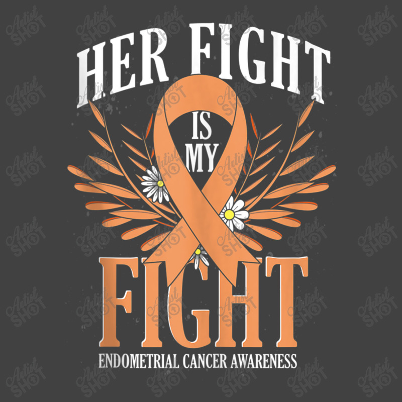 Cancer Fighter Peach Ribbon Endometrial Cancer Awareness Vintage T-Shirt by LaytonDesign | Artistshot