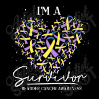 Cancer Survivor Ribbon Heart Bladder Cancer Awareness Adjustable Cap | Artistshot