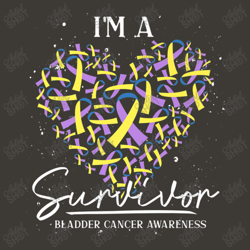 Cancer Survivor Ribbon Heart Bladder Cancer Awareness Bucket Hat by LaytonDesign | Artistshot