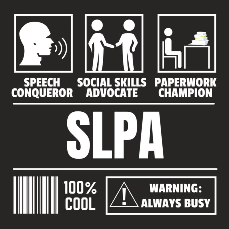 Slpa Speech Social Skills Advocate Paperwork Champion Pullover Hoodie Ladies Fitted T-shirt | Artistshot