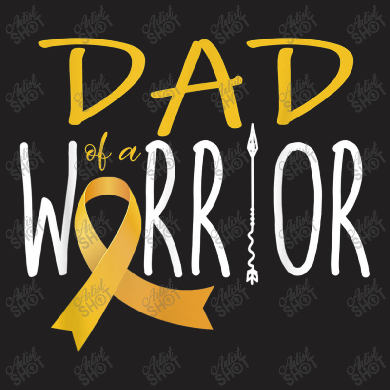 Childhood Cancer Awareness Dad Of A Warrior T-shirt | Artistshot