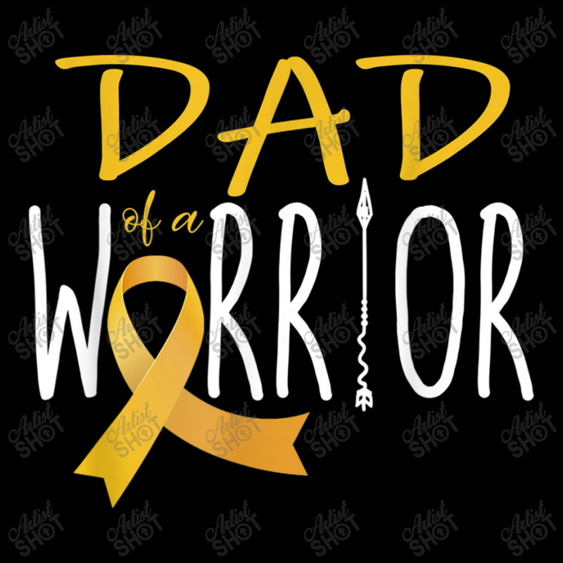 Childhood Cancer Awareness Dad Of A Warrior V-neck Tee | Artistshot