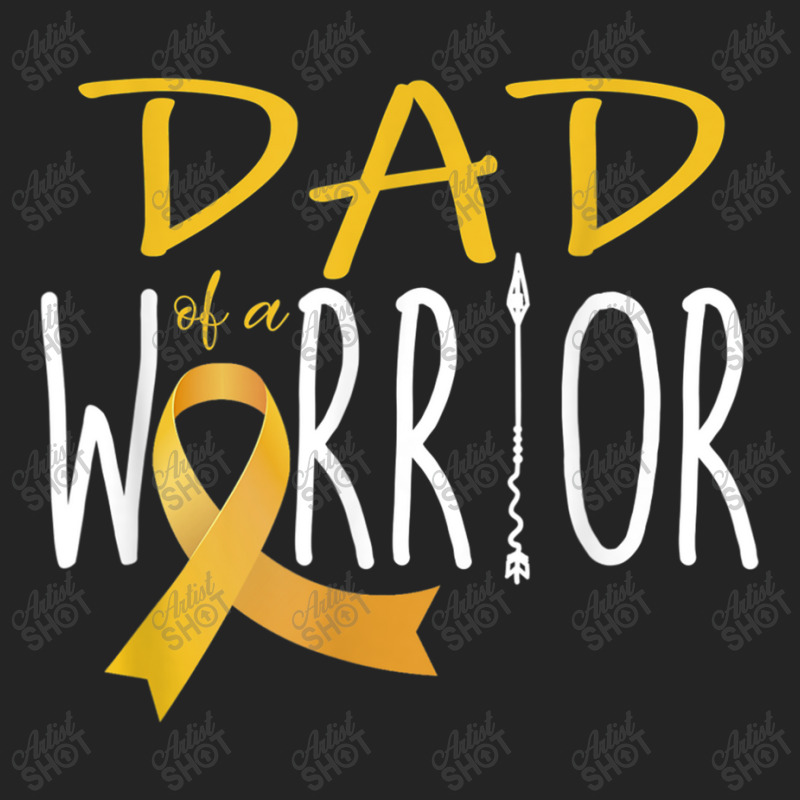 Childhood Cancer Awareness Dad Of A Warrior 3/4 Sleeve Shirt | Artistshot