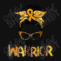 Childhood Cancer Awareness Mama Of A Warrior Gold Ribbon Portrait Canvas Print | Artistshot