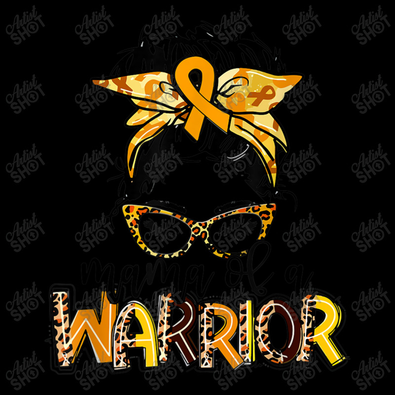 Childhood Cancer Awareness Mama Of A Warrior Gold Ribbon Fleece Short | Artistshot