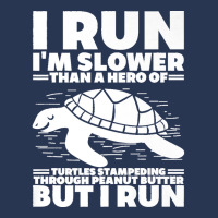 I Run I'm Slower Than A Hero Of Turtles But I Run Funny Tee Premium Ladies Denim Jacket | Artistshot