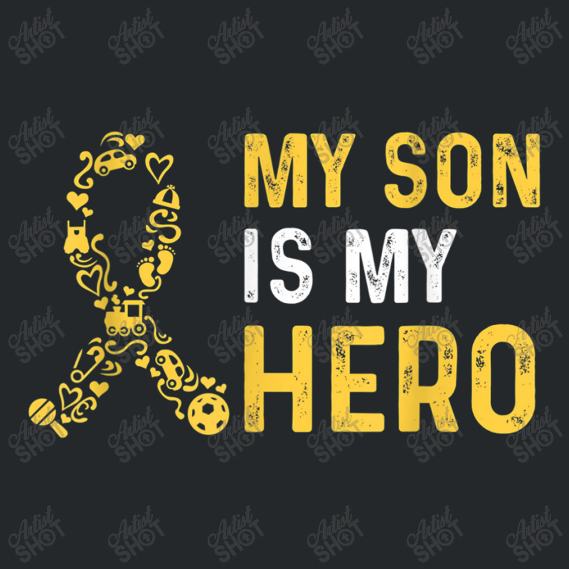 Childhood Cancer Awareness Quote For A Mom Of A Warrior Crewneck Sweatshirt | Artistshot