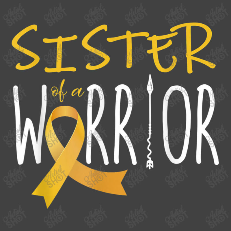 Childhood Cancer Awareness Sister Of A Warrior Vintage T-shirt | Artistshot