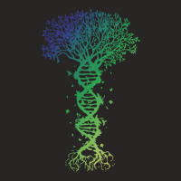 Dna Tree T  Shirt D N A Tree Of Life Genetics Colorful Biology Science Ladies Fitted T-shirt | Artistshot