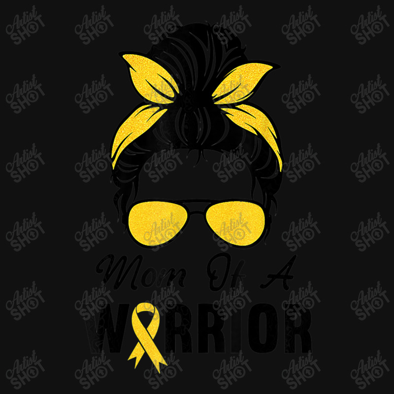 Childhood Cancer  Awareness Mom Of A Warrior Messy Bun Front Car Mat | Artistshot