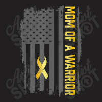 Childhood Cancer Usa Flag Mom Of A Warrior Childhood Cancer T-shirt | Artistshot