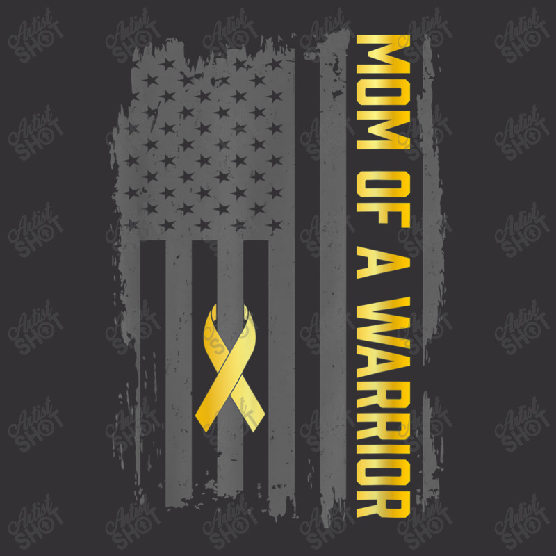 Childhood Cancer Usa Flag Mom Of A Warrior Childhood Cancer Vintage Short | Artistshot