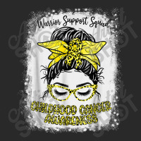 Childhood Cancer Warrior Support Squad Gold Ribbon Messy Bun Printed Hat | Artistshot