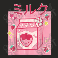 Cute Kawaii Womens Japanese Otaku Anime Strawberry Milkshake Ladies Fitted T-shirt | Artistshot