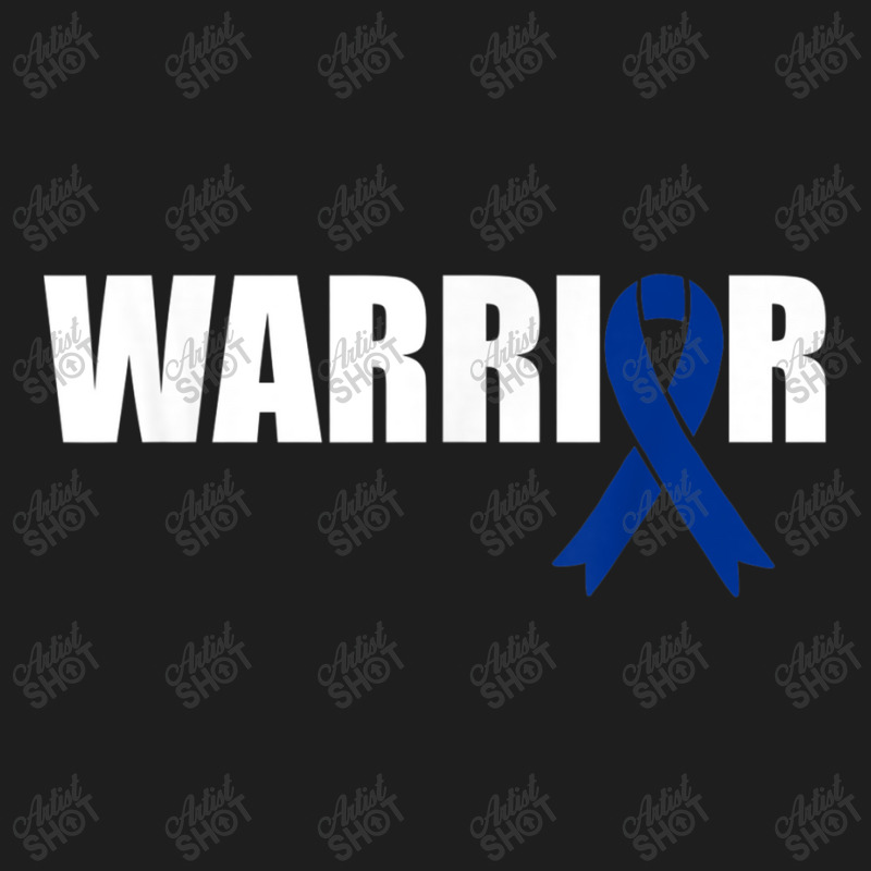 Colon Cancer Warrior Dark Blue Awareness Ribbon Classic T-shirt | Artistshot