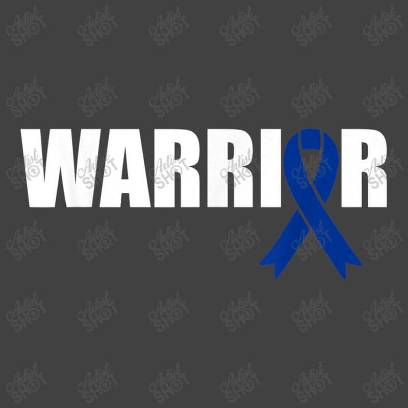 Colon Cancer Warrior Dark Blue Awareness Ribbon Vintage T-shirt | Artistshot