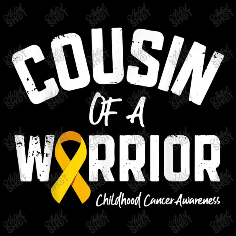 Cousin Of A Warrior Childhood Cancer Awareness Gifts Ribbon Pocket T-shirt | Artistshot