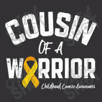 Cousin Of A Warrior Childhood Cancer Awareness Gifts Ribbon Vintage Short | Artistshot