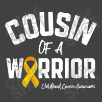 Cousin Of A Warrior Childhood Cancer Awareness Gifts Ribbon Vintage T-shirt | Artistshot