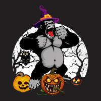 Gorilla Halloween Boo Costume Scary T  Shirt Gorilla Invited To Hallow T-shirt | Artistshot