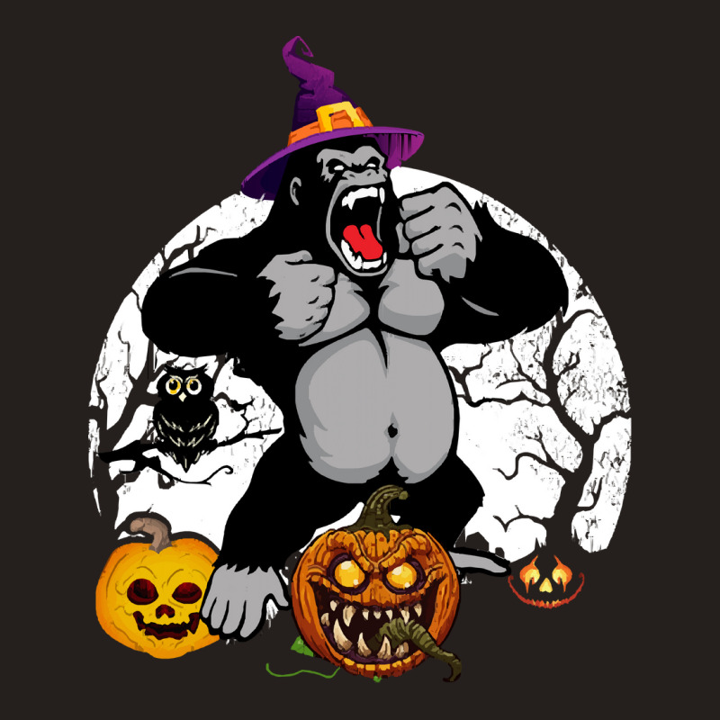 Gorilla Halloween Boo Costume Scary T  Shirt Gorilla Invited To Hallow Tank Top | Artistshot