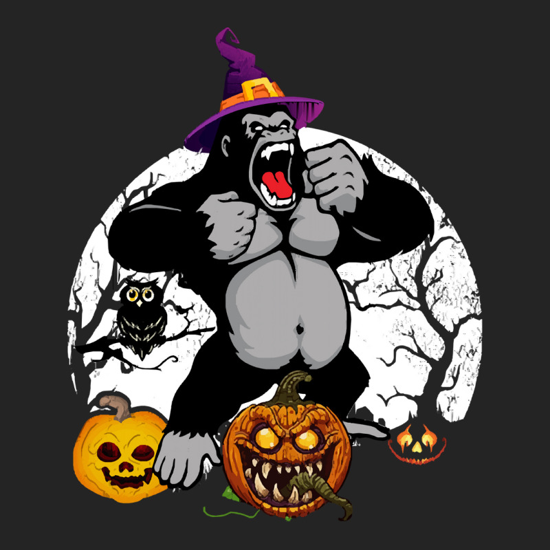 Gorilla Halloween Boo Costume Scary T  Shirt Gorilla Invited To Hallow 3/4 Sleeve Shirt | Artistshot