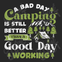 Motivational Camping Quote Bad Day Camping Better Than Work Funny Gift Women's Pajamas Set | Artistshot