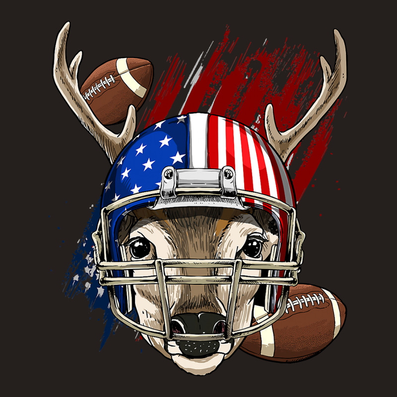 American Football Player Deer Patriotic Animal Deer Hunter Tank Top by peafowl | Artistshot