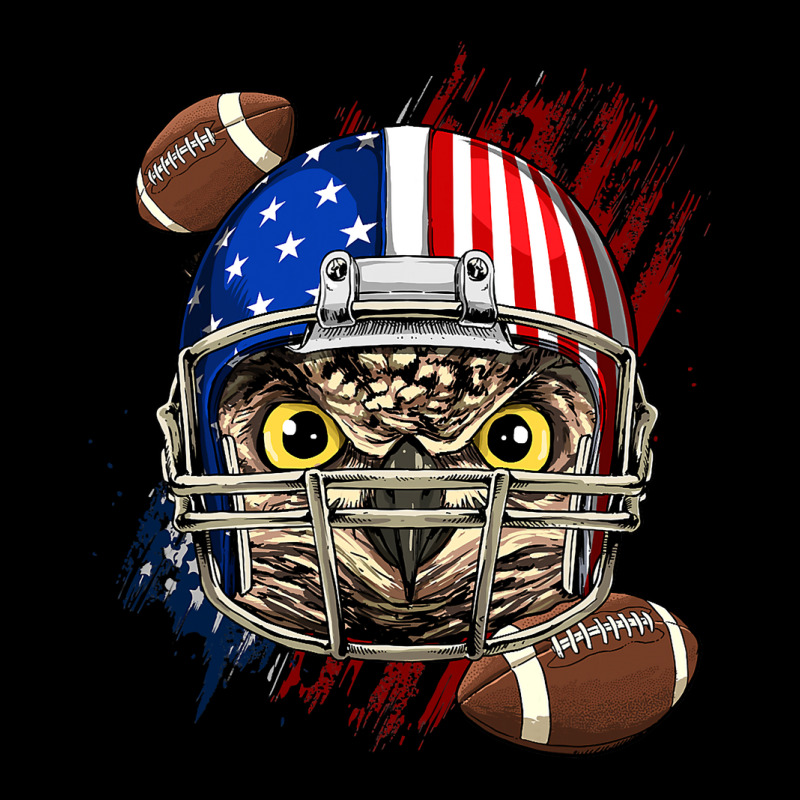 American Football Player Owl Bird Patriotic Animal Owl Lover Adjustable Cap by peafowl | Artistshot