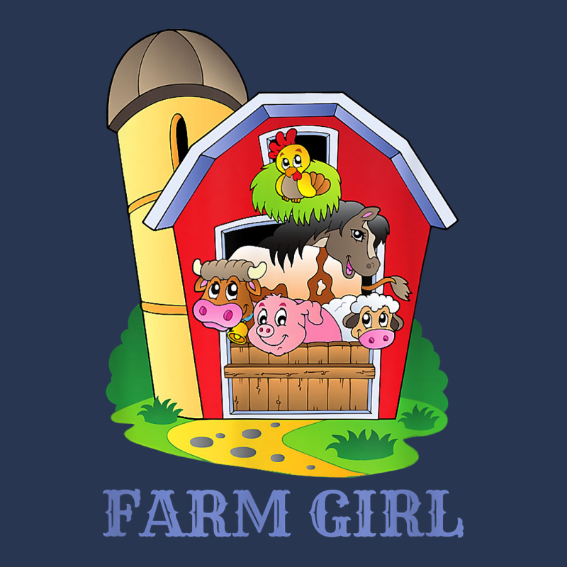 Farm Girl Barn Silo And Animals For Farming Farmers T Shirt Men Denim 