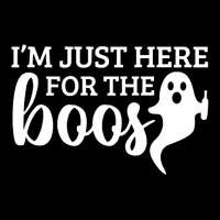 Halloween T  Shirti´m Just Here For The Boos Ghost White Stroke Text Youth Sweatshirt | Artistshot