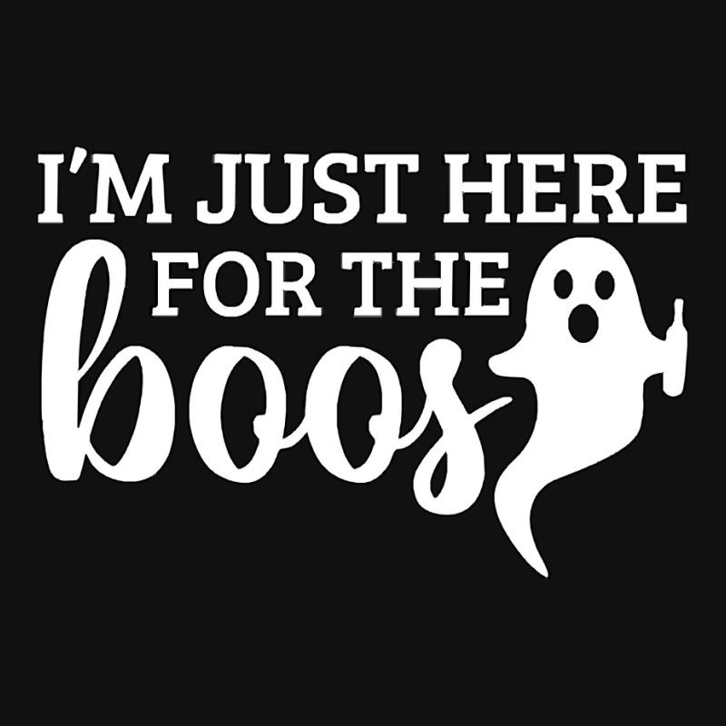 Halloween T  Shirti´m Just Here For The Boos Ghost White Stroke Text Baby Beanies by simplisticgive | Artistshot