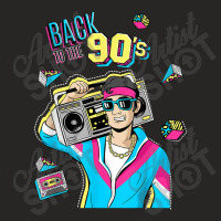 Retro Back To 90's Novelty Graphics & Cool Designs Funny Gifts Boy Gir Ladies Fitted T-shirt | Artistshot