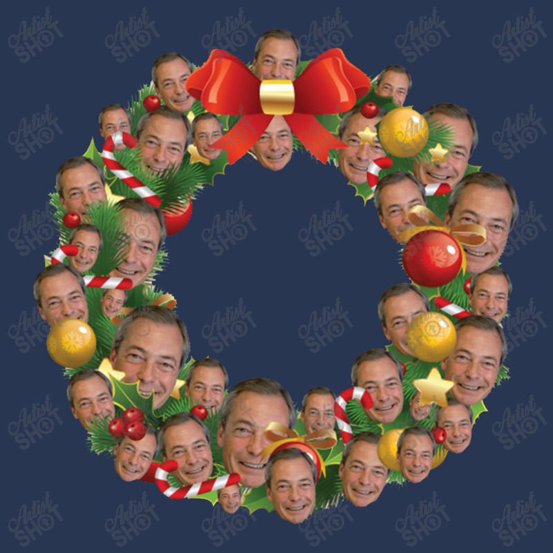 Nigel Farage Ukip Multiface Christmas Wreath Men Denim Jacket by bungamekkar | Artistshot