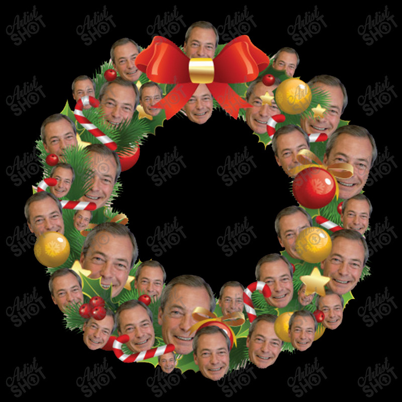 Nigel Farage Ukip Multiface Christmas Wreath Long Sleeve Shirts by bungamekkar | Artistshot