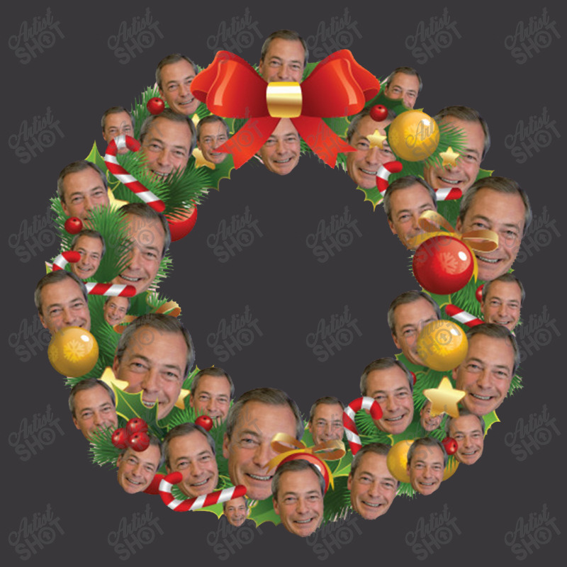 Nigel Farage Ukip Multiface Christmas Wreath Ladies Curvy T-Shirt by bungamekkar | Artistshot