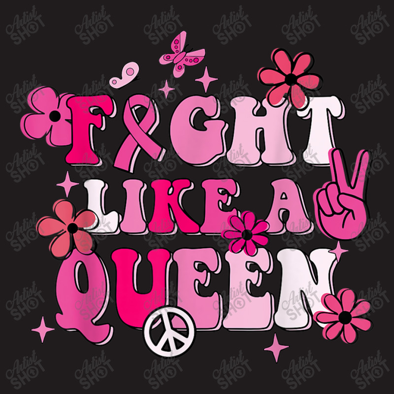 Fight Like A Queen Breast Cancer Warriors Flower Retro Waist Apron | Artistshot