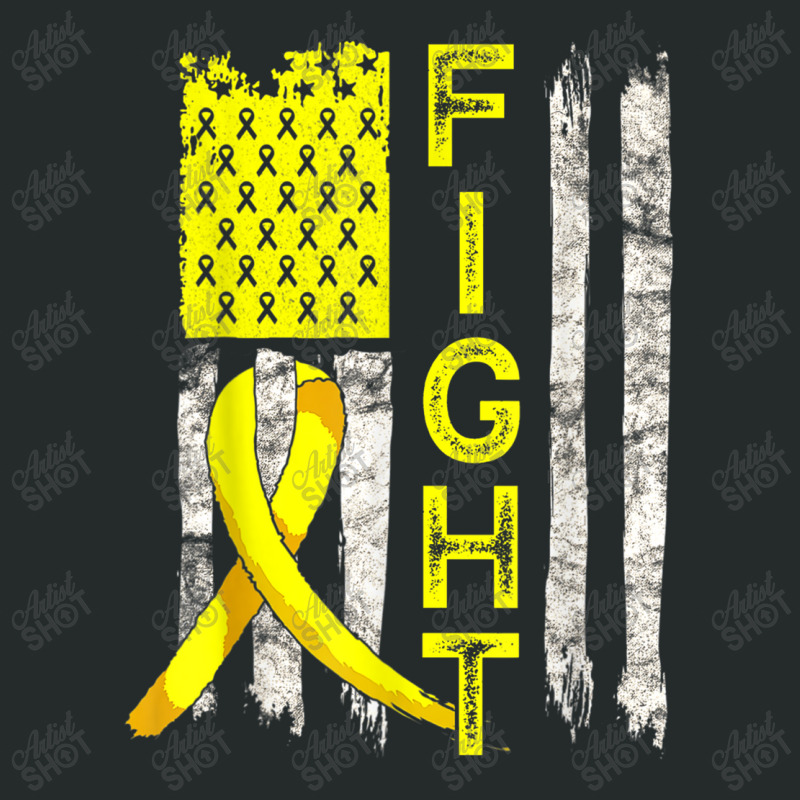 Fight Sarcoma Cancer Awareness American Flag Bone Cancer Women's Triblend Scoop T-shirt by LaytonDesign | Artistshot