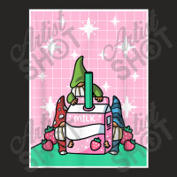 Gnomes Strawberry Milk Shake Carton Japanese Kawaii Anime Ladies Fitted T-shirt | Artistshot