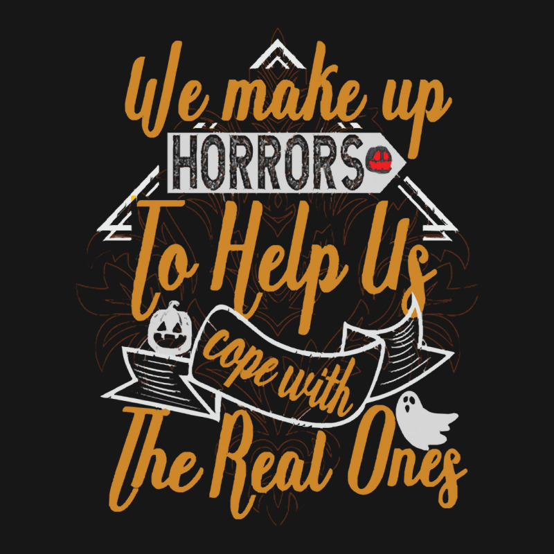 Halloween Funny Costume T  Shirt We Make Up Horrors To Help Us Cope Wi Medium-length Apron | Artistshot