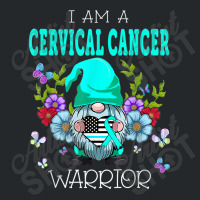 Gnome I Am A Cervical Cancer Warrior Crewneck Sweatshirt | Artistshot