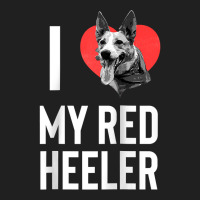 I Love My Red Heeler!   Funny Australian Cattle Dog Heeler Raglan Base Ladies Polo Shirt | Artistshot