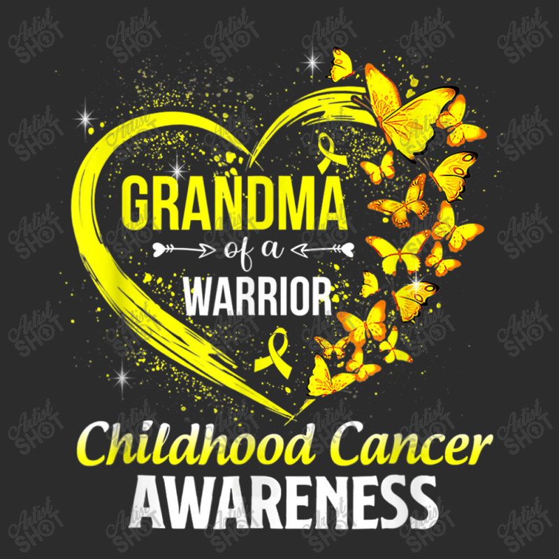 Grandma Of A Warrior Childhood Cancer Awareness Butterfly Exclusive T-shirt | Artistshot