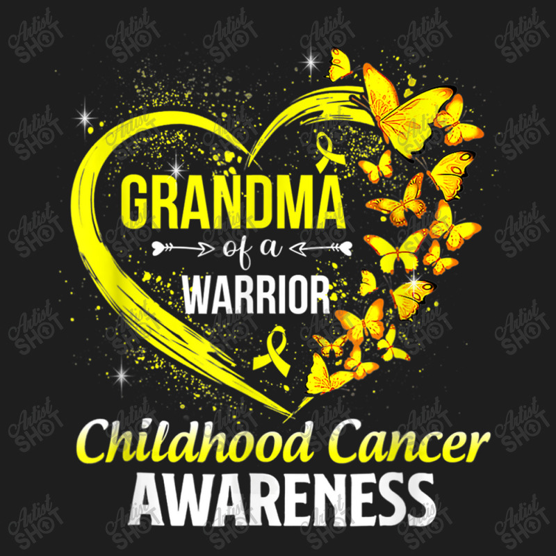 Grandma Of A Warrior Childhood Cancer Awareness Butterfly Classic T-shirt | Artistshot